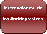 Rectngulo redondeado: Interacciones   de los Antidepresivos